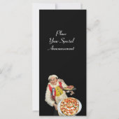 Carte PARTI PIZZA ITALIEN, PIZERIA, noir, vert (Dos)