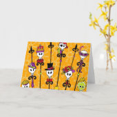 CARTE PARTIE DE MARDI GRAS DE CRÂNE DE VAUDOU (Fleur jaune)