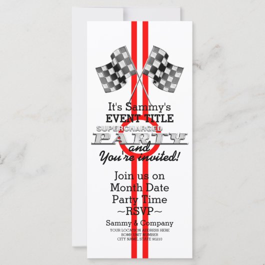 Carte Partie de performance surchargée personnalisée (Devant)