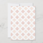 Carte Partie d'engagement Peach Blush Damask (Dos)