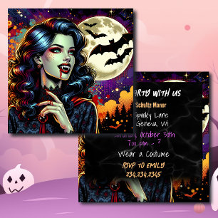 Carte Partie d'Halloween du livre de bande dessinée Vamp