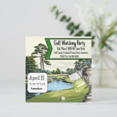 Carte partie d'observation de golf | Anniversaire | Retr (Debout devant)