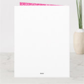 Carte Parties scintillant à séchage noir et rose glamour (Dos)