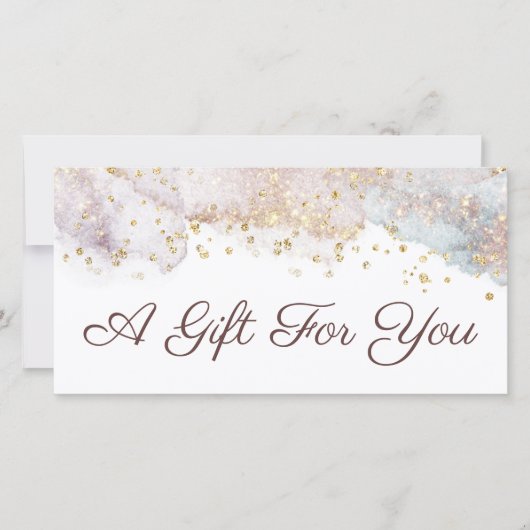 Carte Parties scintillant aquarelle formes certificat ca (Devant)