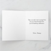 Carte Parties scintillant Argent Purple Foil Gros annive (Intérieur)