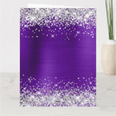 Carte Parties scintillant Argent Purple Foil Gros annive (Dos)