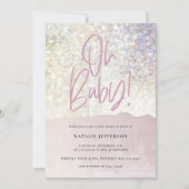 Carte Parties scintillant brillant classe oh bébé! (Devant)