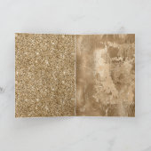 Carte Parties scintillant brillante en bronze chic (Intérieur)