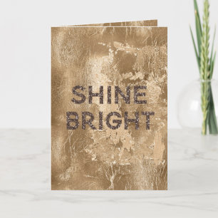 Carte Parties scintillant brillante en bronze chic