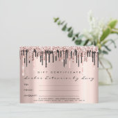 Carte Parties scintillant cadeau de certificat de maquil (Debout devant)