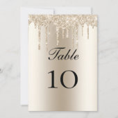 Carte Parties scintillant Champagne Drives Mariage Table (Devant)