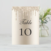 Carte Parties scintillant Champagne Drives Mariage Table (Debout devant)