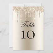 Carte Parties scintillant Champagne Drives Mariage Table (Dos)