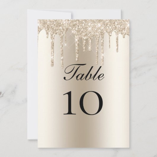 Carte Parties scintillant Champagne Drives Mariage Table (Dos)