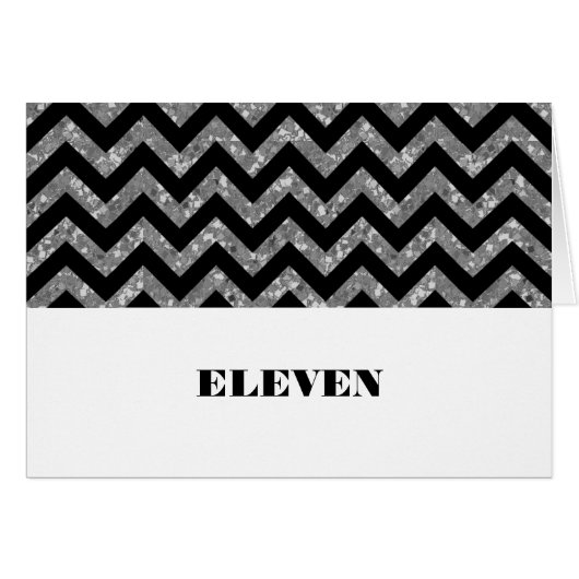 Carte Parties scintillant Chevron Argent (Devant horizontal)