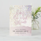 Carte Parties scintillant classe bébé son covid en dehor (Debout devant)