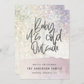 Carte Parties scintillant classe bébé son froid en dehor (Devant / Derrière)