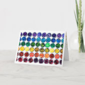 Carte Parties scintillant colorée Séquin Bonne fête d'an (Devant)