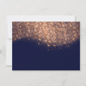 Carte Parties scintillant Cuivre bleu marine certificat  (Dos)