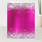 Carte Parties scintillant d'argent Hot rose Foil Gros an (Dos)