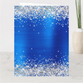 Carte Parties scintillant d'argent Royal Blue Foil Big J (Dos)