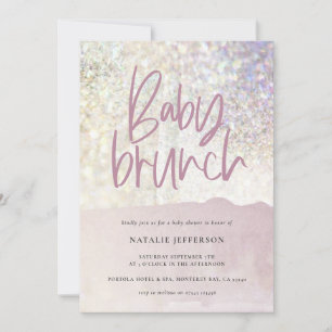 Carte Parties scintillant de brunch pour bébé brillant c