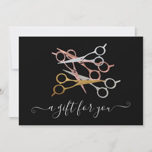 Carte Parties scintillant de certificat cadeau Rose Gold (Devant)