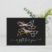 Carte Parties scintillant de certificat cadeau Rose Gold (Debout devant)