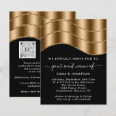 Carte Parties scintillant de Fête des mariées Mariage de (Devant / Derrière)