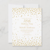 Carte Parties scintillant Diamond Or Blanc 18e anniversa (Devant)