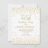 Carte Parties scintillant Diamond Or Blanc 40e anniversa (Devant)