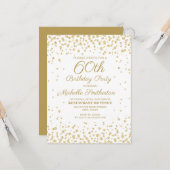 Carte Parties scintillant Diamond Or Blanc 60e anniversa (Devant/Arrière en situation)