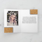 Carte parties scintillant d'or 2024 Félicats 2 Photos (Intérieur)