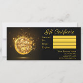 Carte Parties scintillant d'or ampoule de Noël élégant m (Dos)