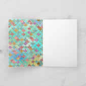 Carte Parties scintillant d'or bleu bleu rose violet Aqu (Intérieur)