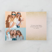 Carte parties scintillant d'or chic girly à l'ombre d'an (Intérieur)