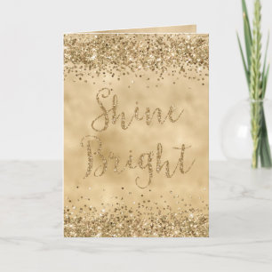 Carte Parties scintillant d'or Confetti Sparkle Shine
