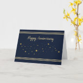 Carte Parties scintillant d'or de l'anniversaire de l'em (Fleur jaune)