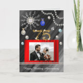 Carte Parties scintillant d'or Diamond Gem 75e anniversa (Devant)