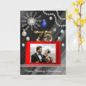 Carte Parties scintillant d'or Diamond Gem 75e anniversa (Fleur jaune)