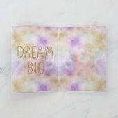 Carte Parties scintillant d'or Dream Big Unicorn Personn (Intérieur)