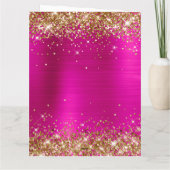 Carte Parties scintillant d'or Hot rose Foil Gros annive (Dos)