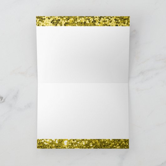 Carte Parties scintillant d'or Mazel Tov Félicitations (Intérieur)