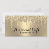 Carte Parties scintillant d'or moderne certificats-cade (Devant)