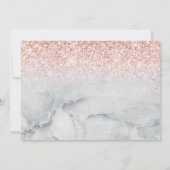 Carte Parties scintillant d'or rose moderne 50e annivers (Dos)