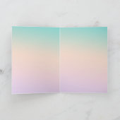 Carte Parties scintillant d'or Unicorn Aqua Peach Peach  (Intérieur)