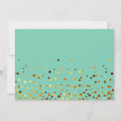 Carte Parties scintillant d'or vert MATRON D'HONNEUR (Dos)