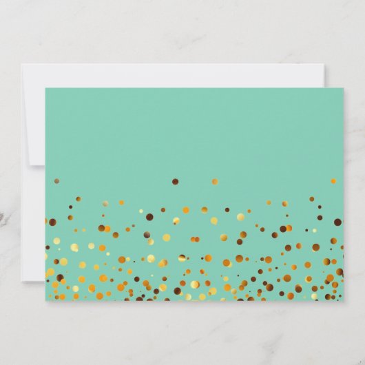 Carte Parties scintillant d'or vert MATRON D'HONNEUR (Dos)