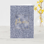 Carte Parties scintillant d'or violet (Fleur jaune)