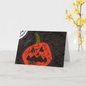 Carte Parties scintillant effrayante Jack o' Lantern (Fleur jaune)